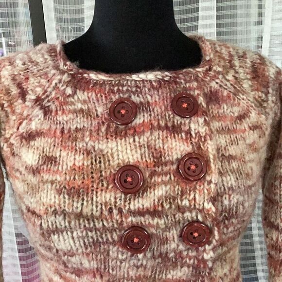 Sleeping On Snow Anthropologie Wool Blend Cardigan Sweater Women’s Small Boho - Picture 4 of 11